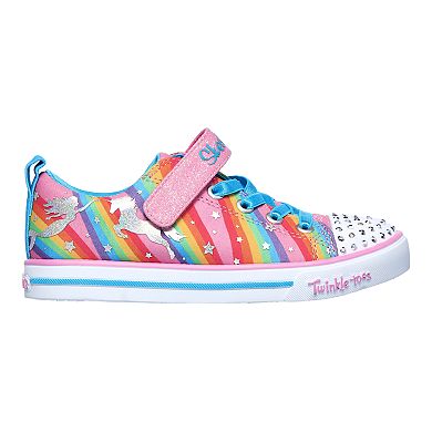 Skechers Twinkle Toes Shuffles Magical Rainbows Girls' Light Up Shoes