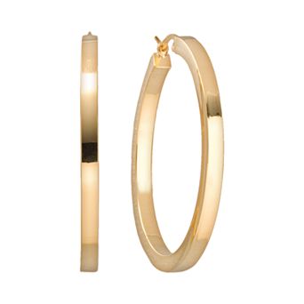 18k Gold-Over-Silver Hoop Earrings