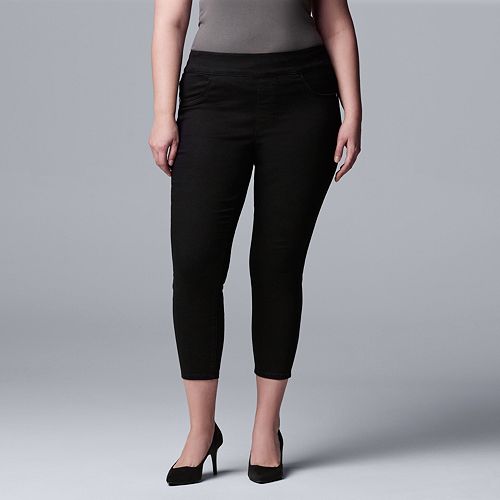 Plus Size Simply Vera Vera Wang Jegging Capri Pants