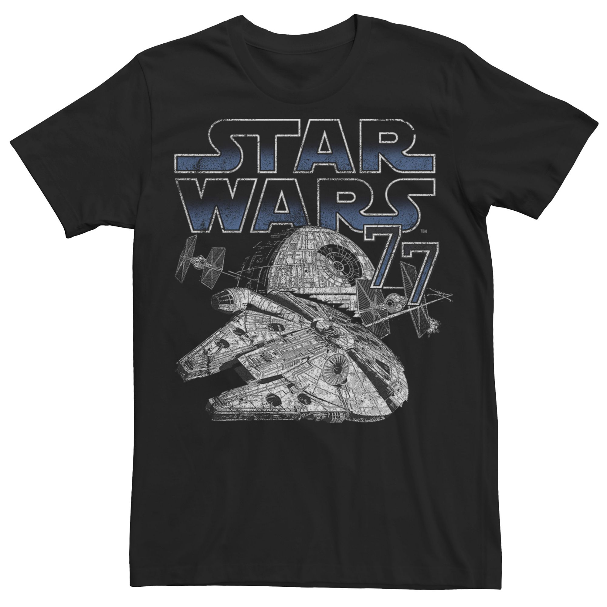 Mens Star Wars Space Battle Poster Tee, Size: Medium, Black
