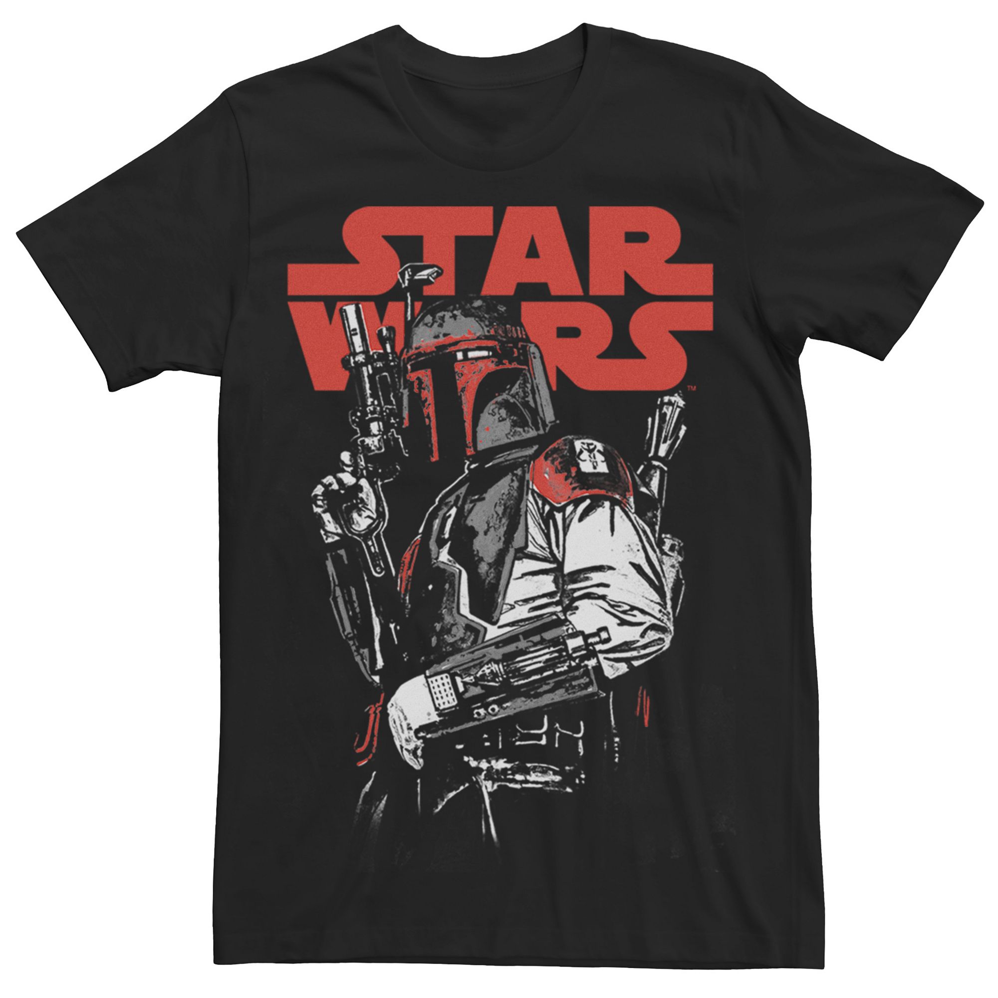 Mens Star Wars Boba Fett Poster Style Tee, Size: Medium, Black