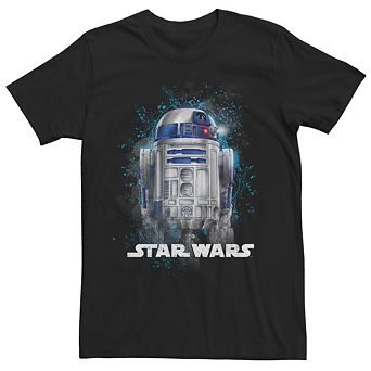 Men's Star Wars R2-D2 Paint Splatter Portrait Tee