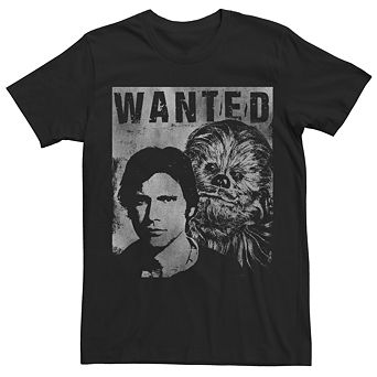 Men's Star Wars Han Solo Chewbacca Wanted Tee
