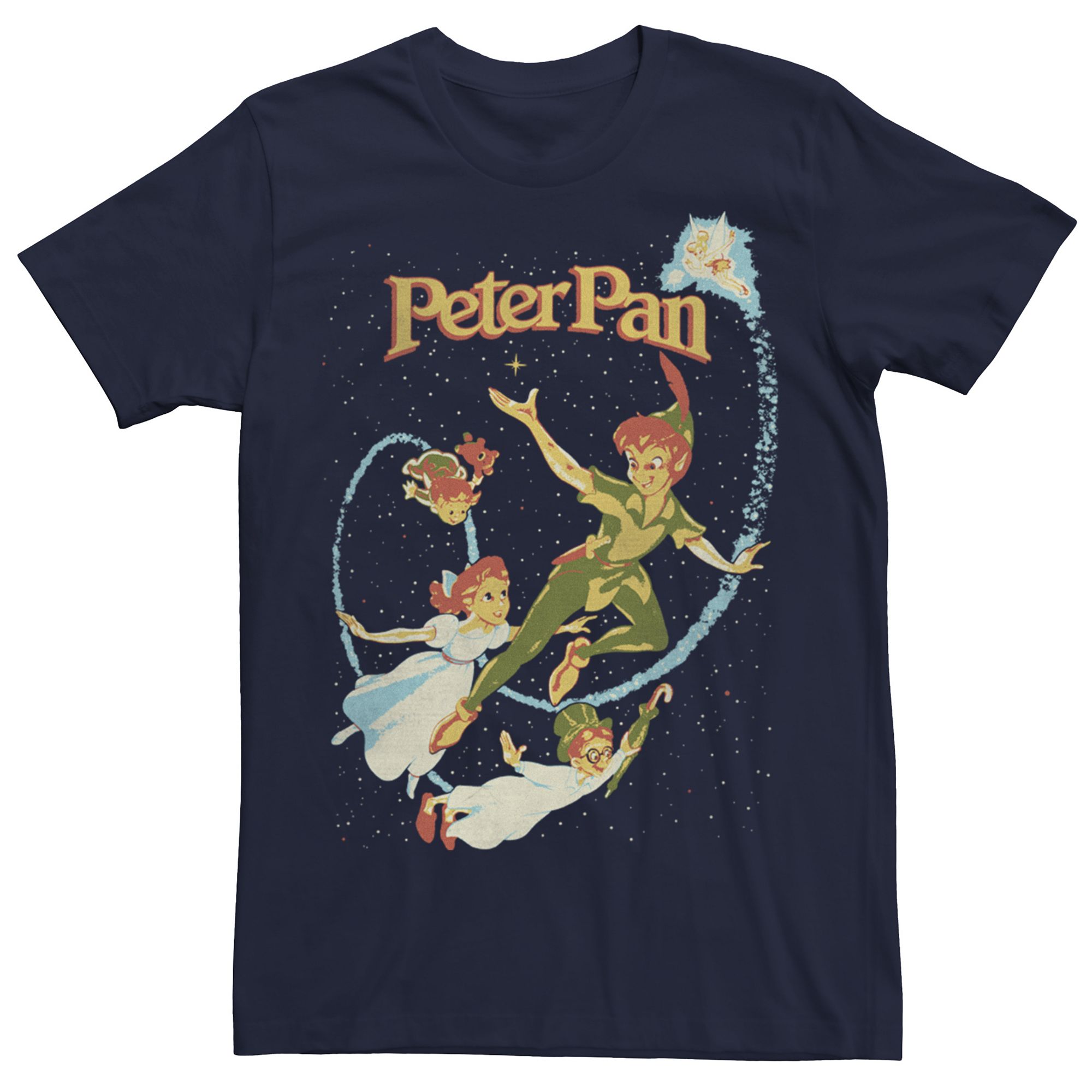 Disneys Peter Pan Classic Kids Flight Mens Tee, Size: Small, Blue