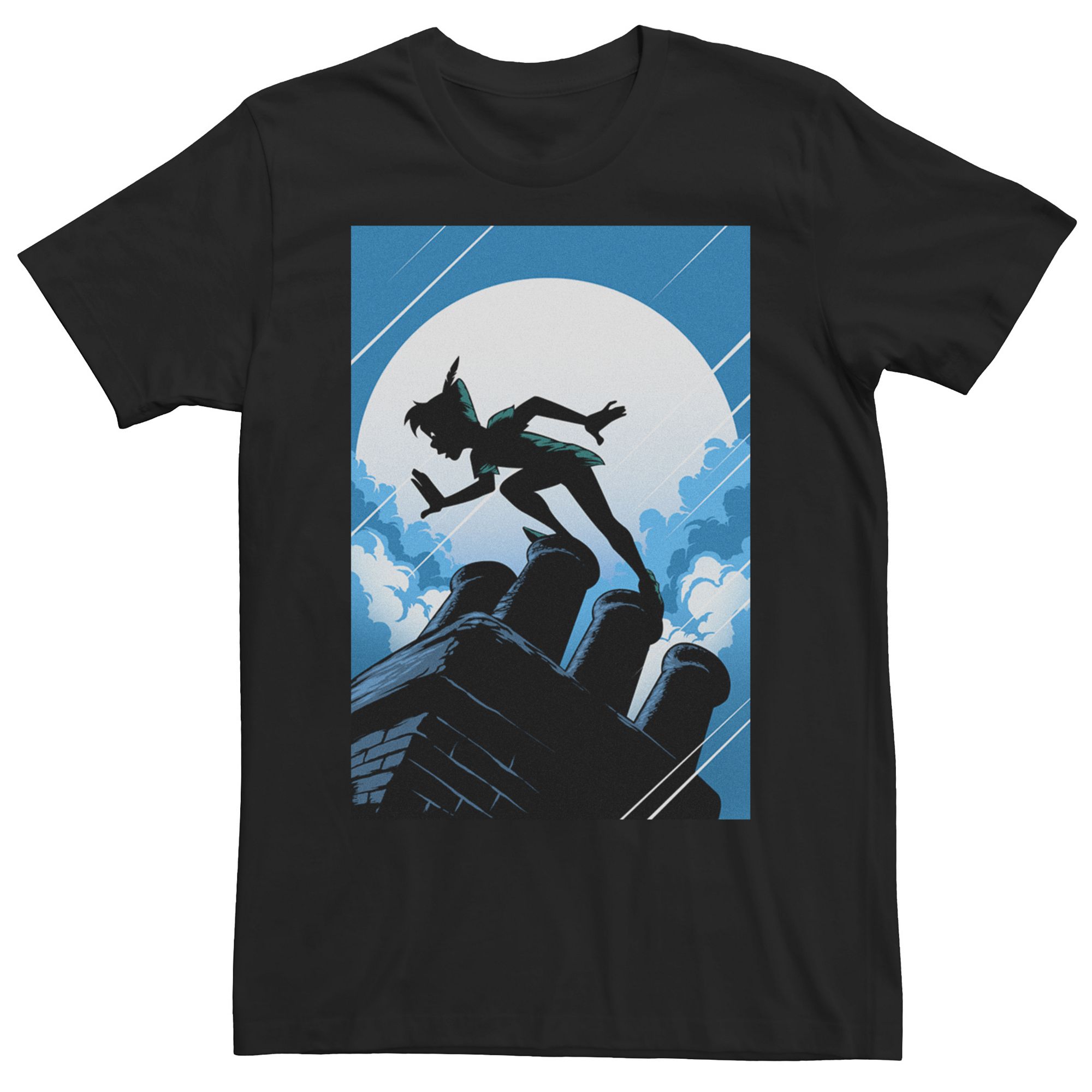 Disneys Peter Pan Night Watch Portrait Mens Tee, Size: Medium, Black