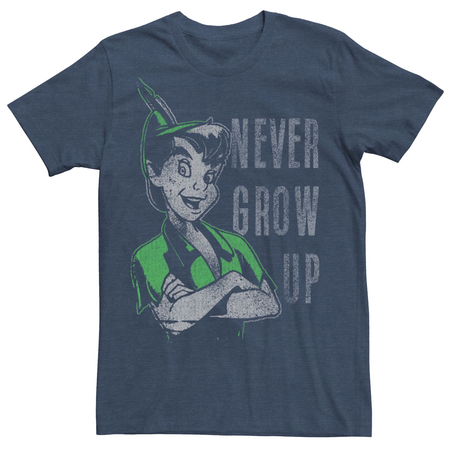 New T-Shirt Fiammata Uomo Never Grow Up Peter Pan Idea Regalo