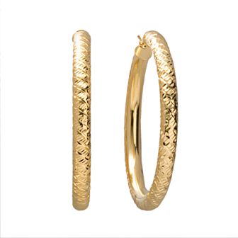 18k Gold-Over-Silver Hoop Earrings