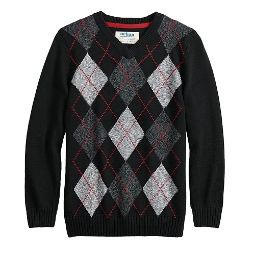 Boys 8-20 Urban Pipeline® Argyle Christmas Sweater in Regular & Husky