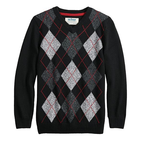 Boys 8-20 Urban Pipeline™ Argyle Christmas Sweater in Regular & Husky