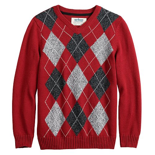 Boys 8-20 Urban Pipeline™ Argyle Christmas Sweater in Regular & Husky