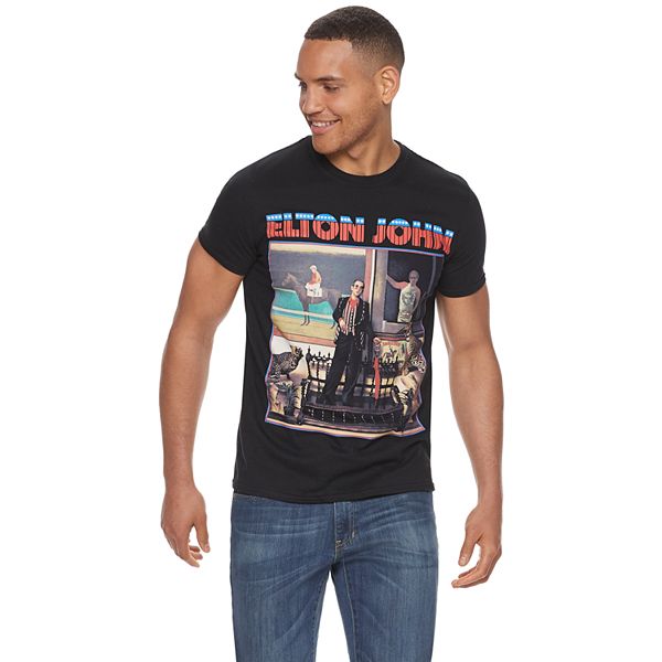 Adult Women Men Cotton Elton-John Tee T-Shirt Black