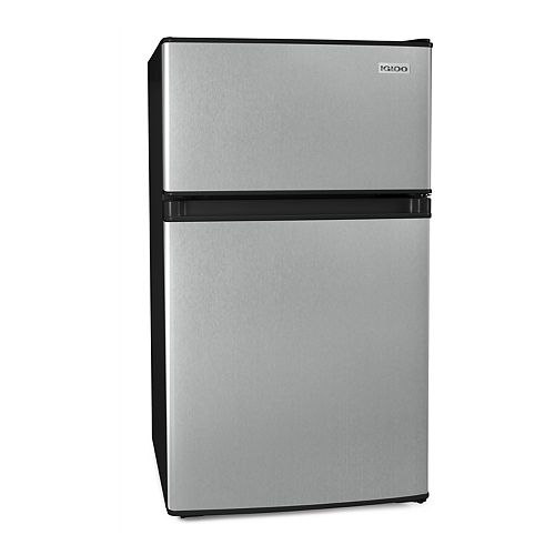Igloo 3 1 Cu Ft Stainless Steel Refrigerator And Freezer