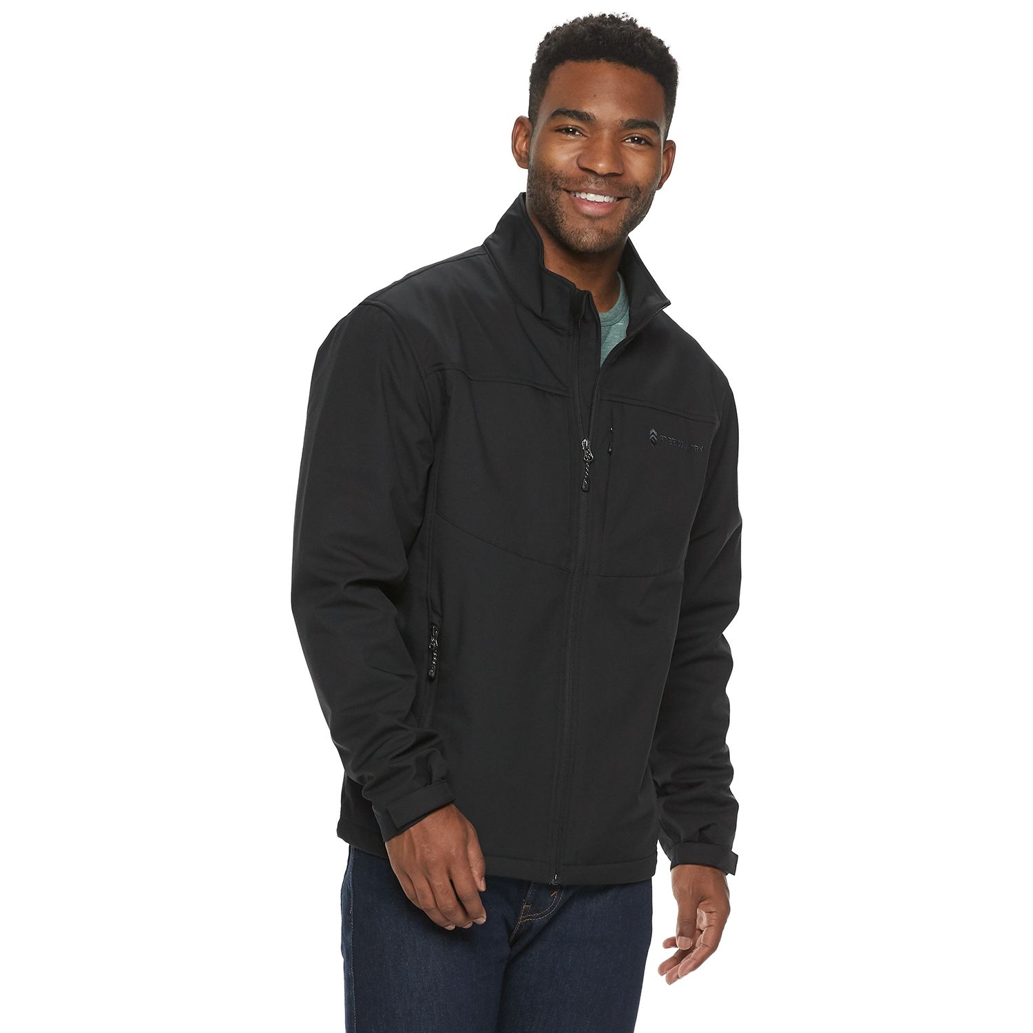 Men S Free Country Free Super Softshell Jacket   3692728 Black