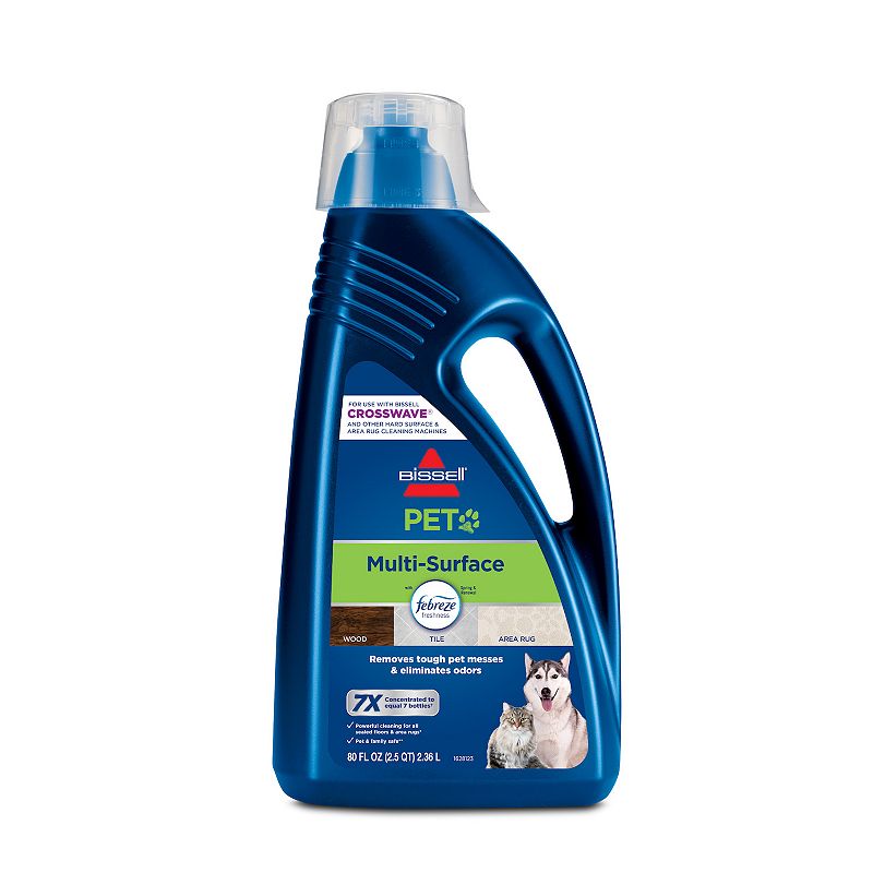 BISSELL Multi-Surface Pet Floor Cleaning Formula for CrossWave & SpinWave Series - 80 oz., Blue