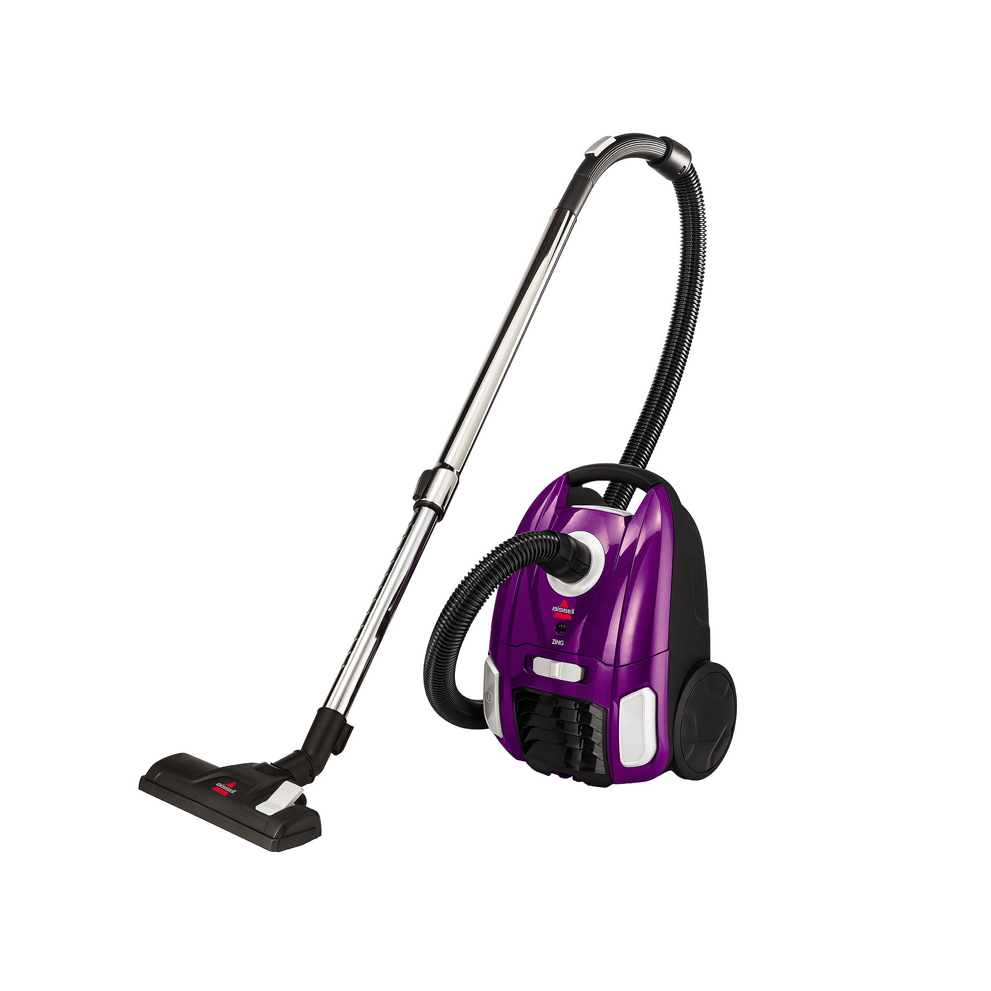 BISSELL Zing Bagged Canister Vacuum Cleaner (2154A), Purple