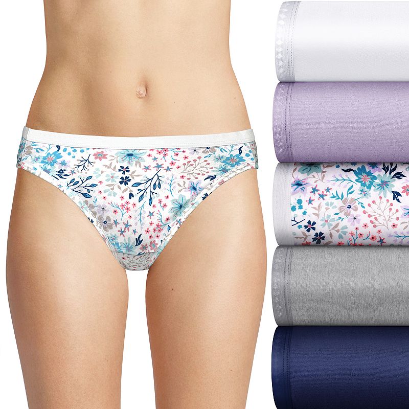 UPC 192503500900 product image for Hanes Ultimate 5-pk. Ultra Soft Cotton Comfort Bikini Panties 42HUC6, Women's, S | upcitemdb.com