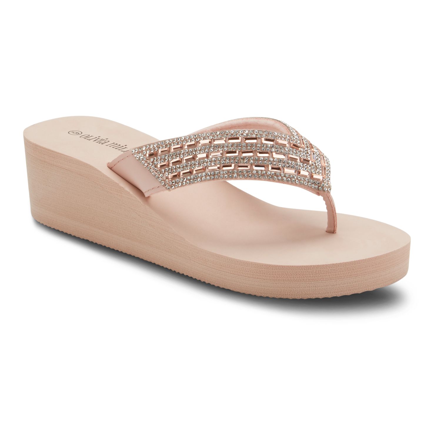 olivia miller wedge flip flops