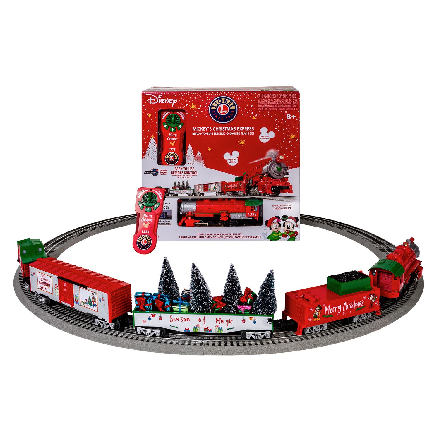 lionel mickey mouse & friends express lionchief set with bluetooth train set