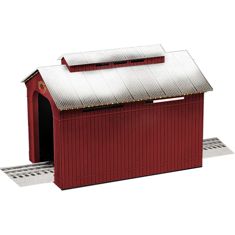 Lionel Lighted Christmas Plug-Expand-Play Half-Covered Bridge, Multicolor