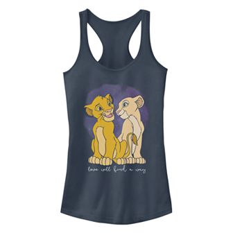 Juniors' Disney's The Lion King Simba Nala Love Galaxy Portrait Racerback Tank Top
