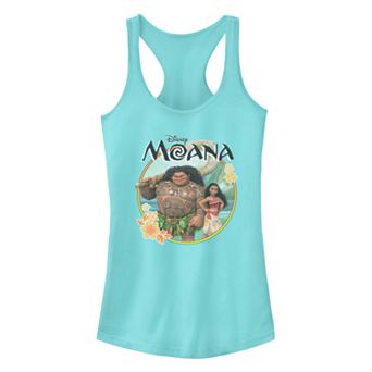 Juniors' Disney's Moana Circle Portrait Racerback Tank Top
