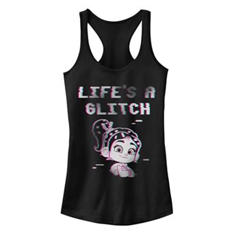 Juniors' Disney's Wreck It Ralph 2 Vanellope Life's A Glitch Racerback Tank Top