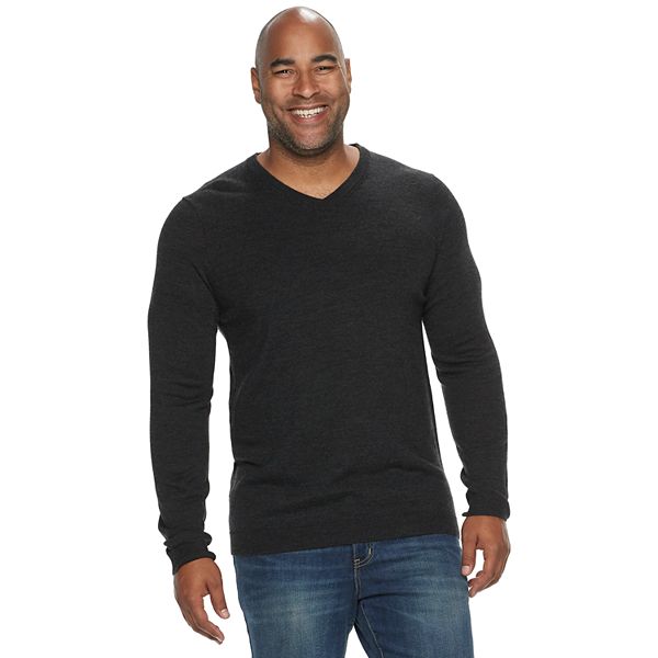 Big & Tall Apt. 9® Slim-Fit Merino Blend Knitted Pullover Sweater