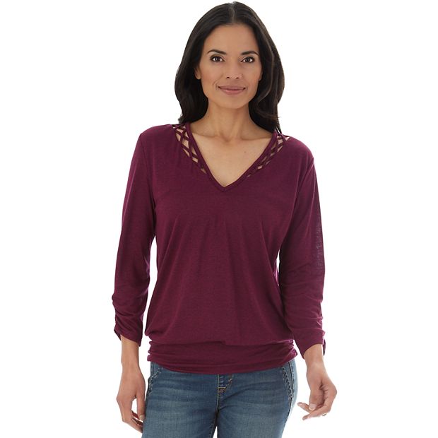 Women's Apt. 9® Banded Bottom Lattice Top