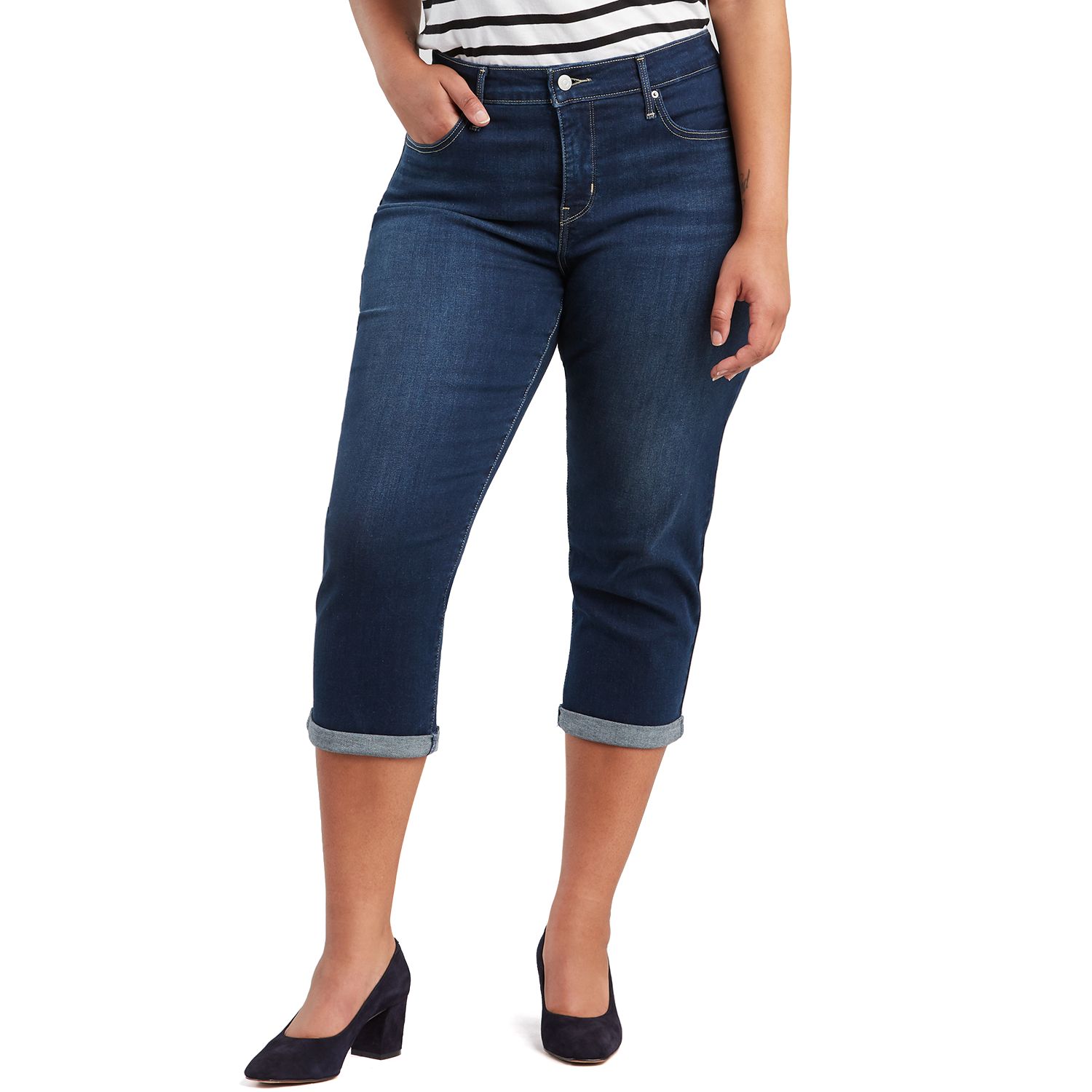 levi capri jeans plus size