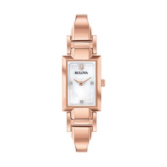 Bulova Women's Diamond Accent Half-Bangle Watch