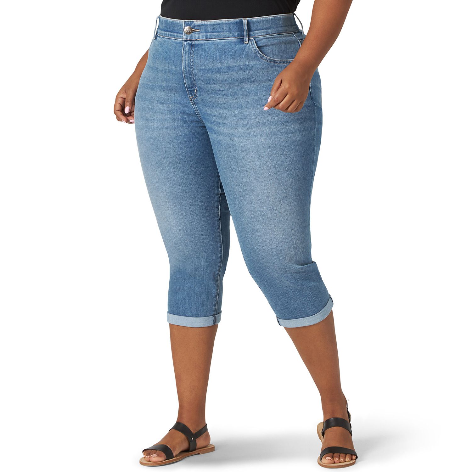 lee relaxed fit capris kohls