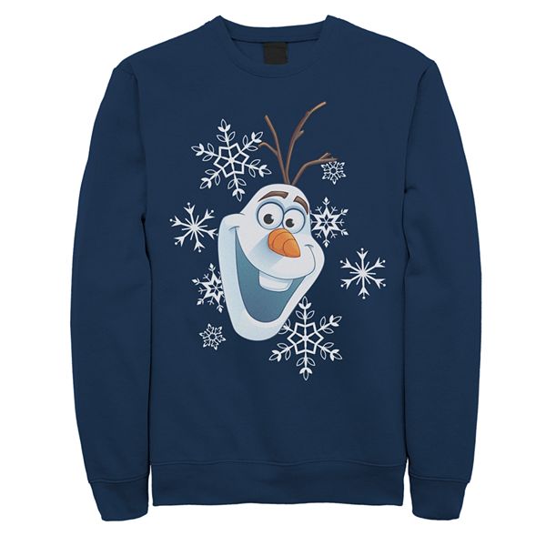 Juniors' Disney's Frozen Olaf Snow Portrait Crew Fleece Sweater