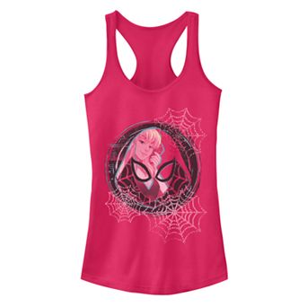 Juniors' Marvel Spider-Gwen Mask Fill Racerback Tank Top