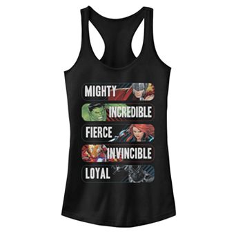 Juniors Marvel Character Attributes Tank Top