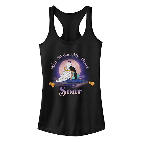 Juniors' Disney's Aladdin "You Make My Heart Soar" Racerback Tank Top