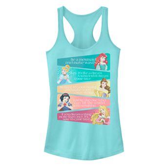 Juniors' Disney Princesses Motivation Adjectives Ideal Racerback Tank Top