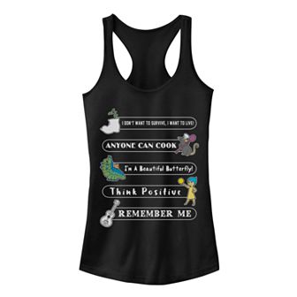 Disney / Pixar Juniors' Collection Quotes Ideal Racerback Tank Top
