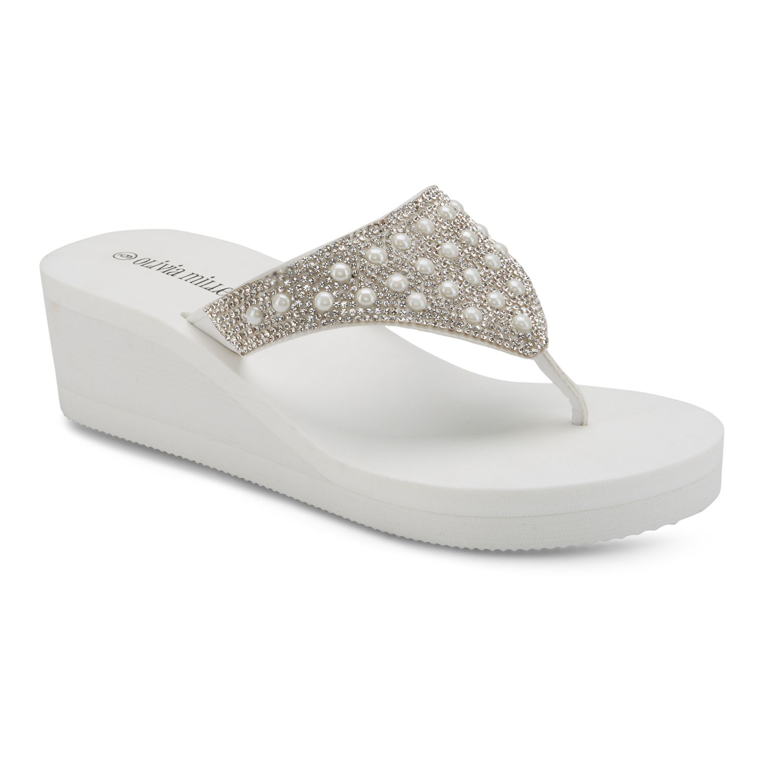 olivia miller wedge flip flops