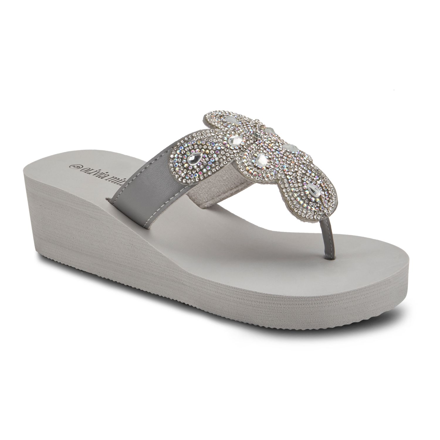 olivia miller wedge flip flops