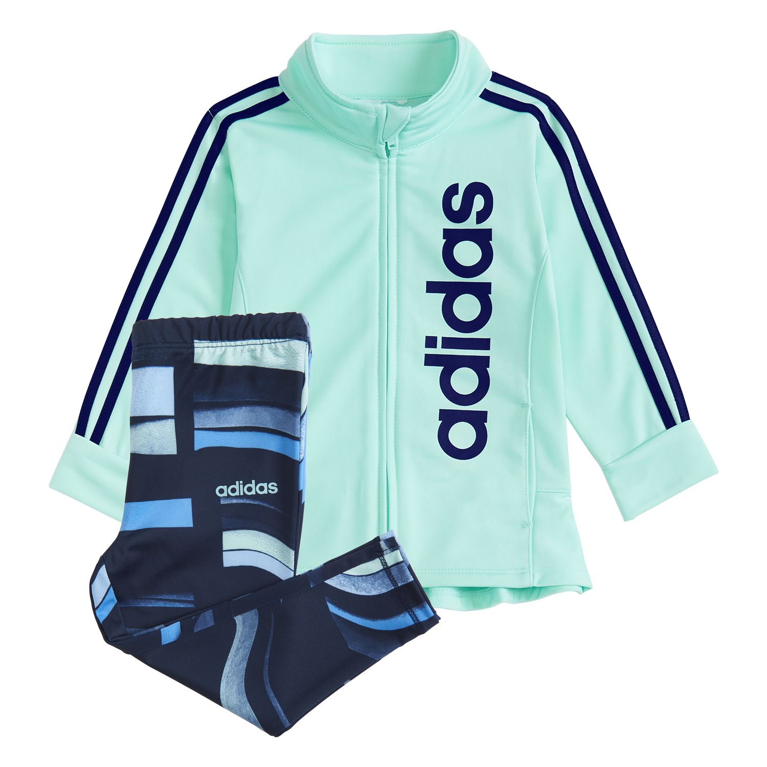 adidas leggings and jacket set