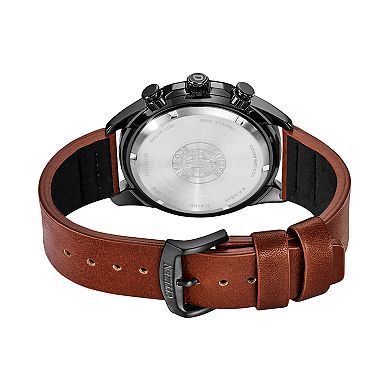 Drive from Citizen Eco-Drive Men's AR Leather Chronograph Watch - AT2447-01E