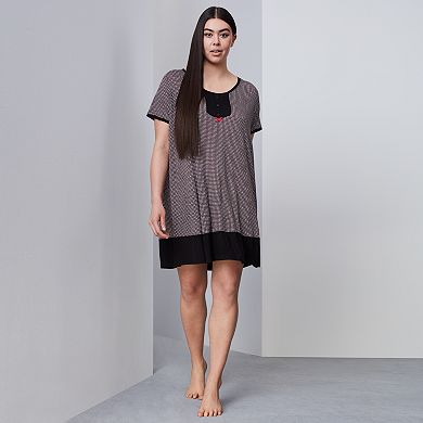 Women's Plus Size Simply Vera Vera Wang Short Sleeve Sleepshirt