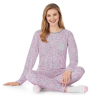 Women's Cuddl Duds® Long Sleeve Sleep Jogger Set With Socks