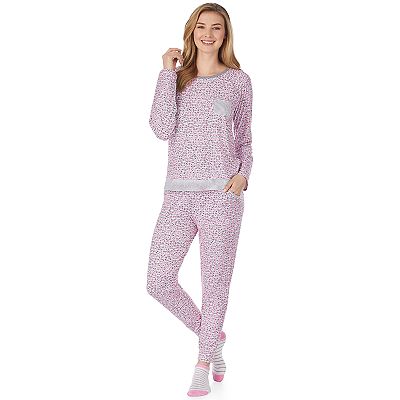 Women's Cuddl Duds® Long Sleeve Sleep Jogger Set With Socks