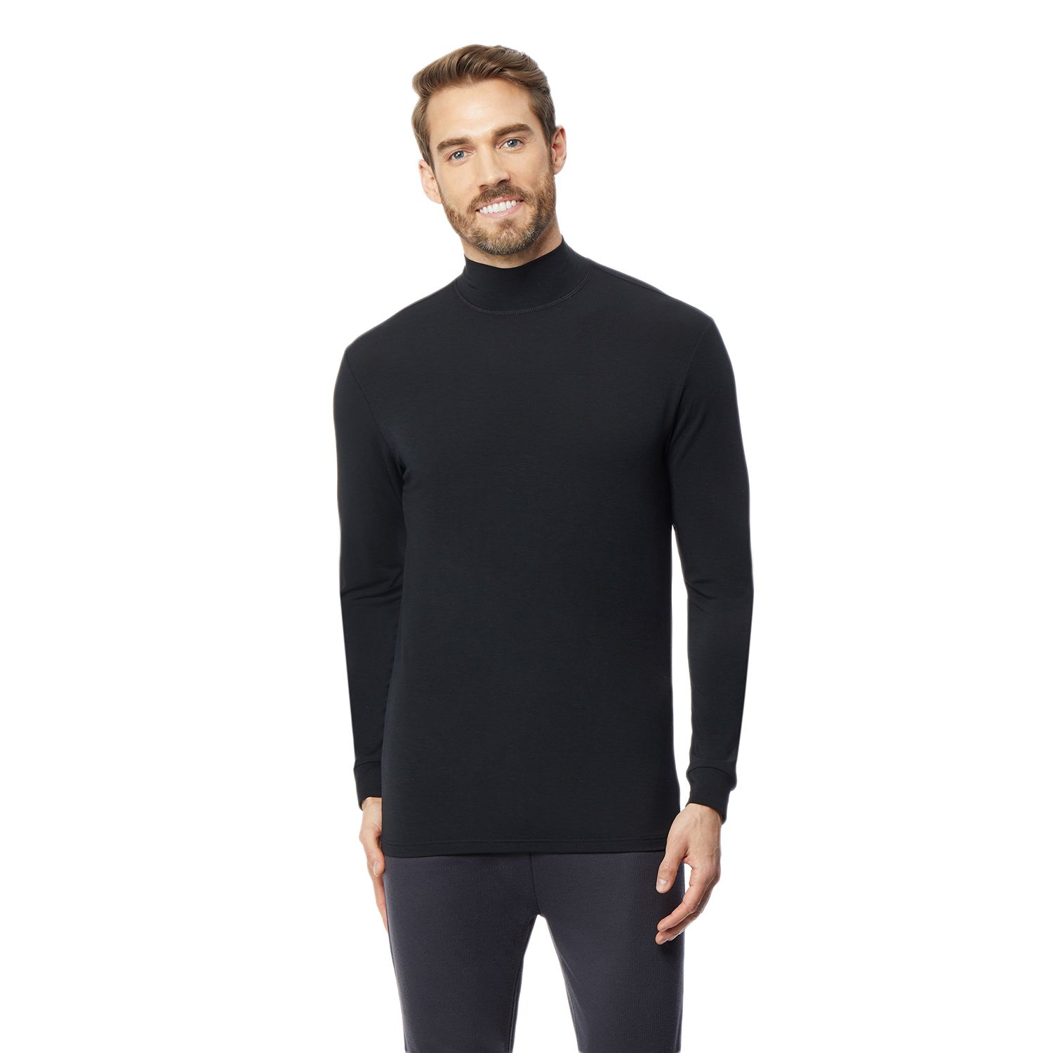 mens mock neck thermal top