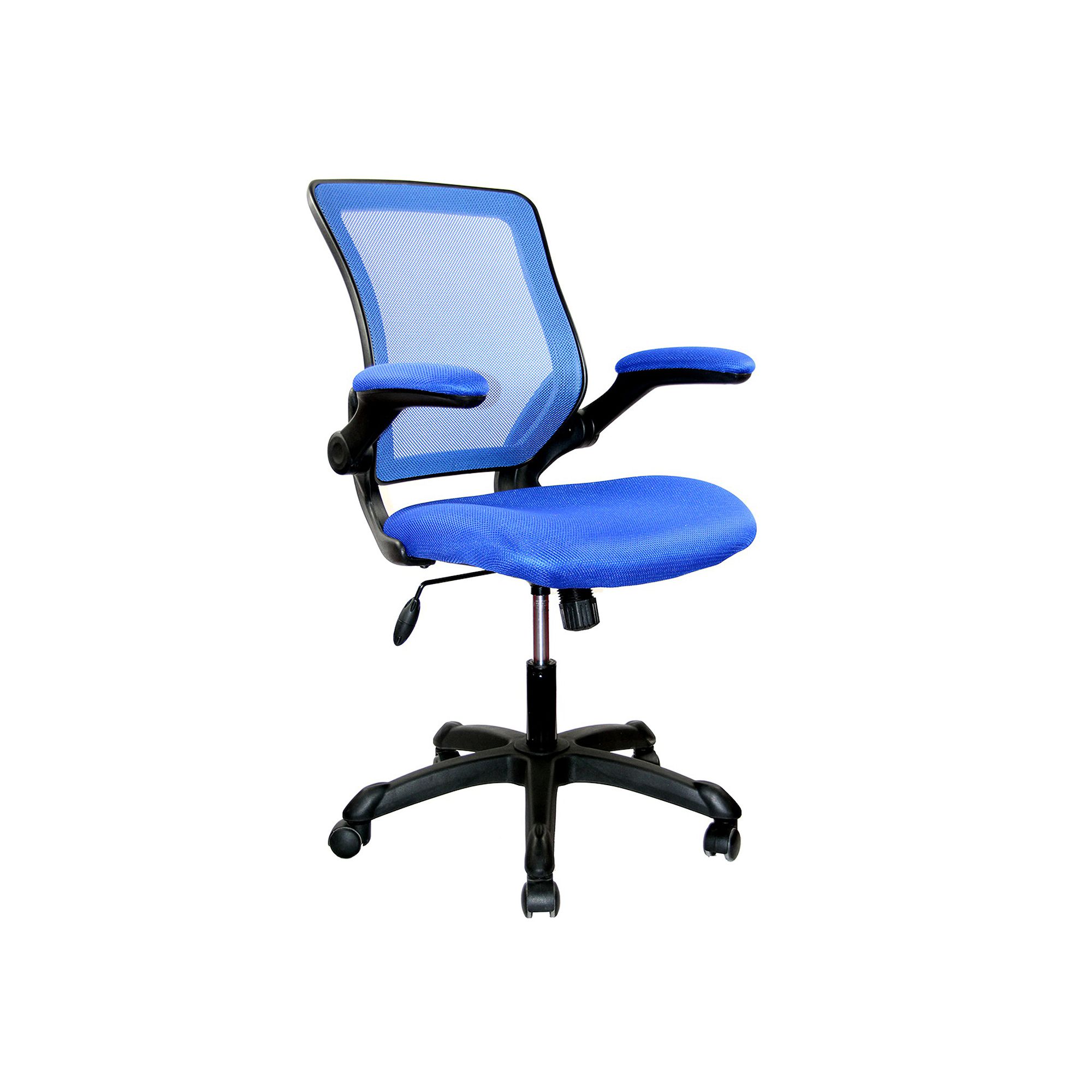 Techni Mobili Mesh Task Office Chair with Arms, Blue