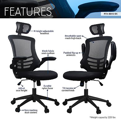 Techni Mobili Modern High-Back Mesh Executive Office Chair