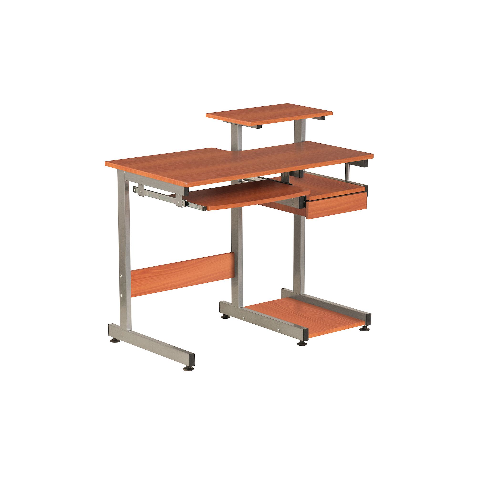 Techni Mobili Complete Computer Workstation Desk, Brown