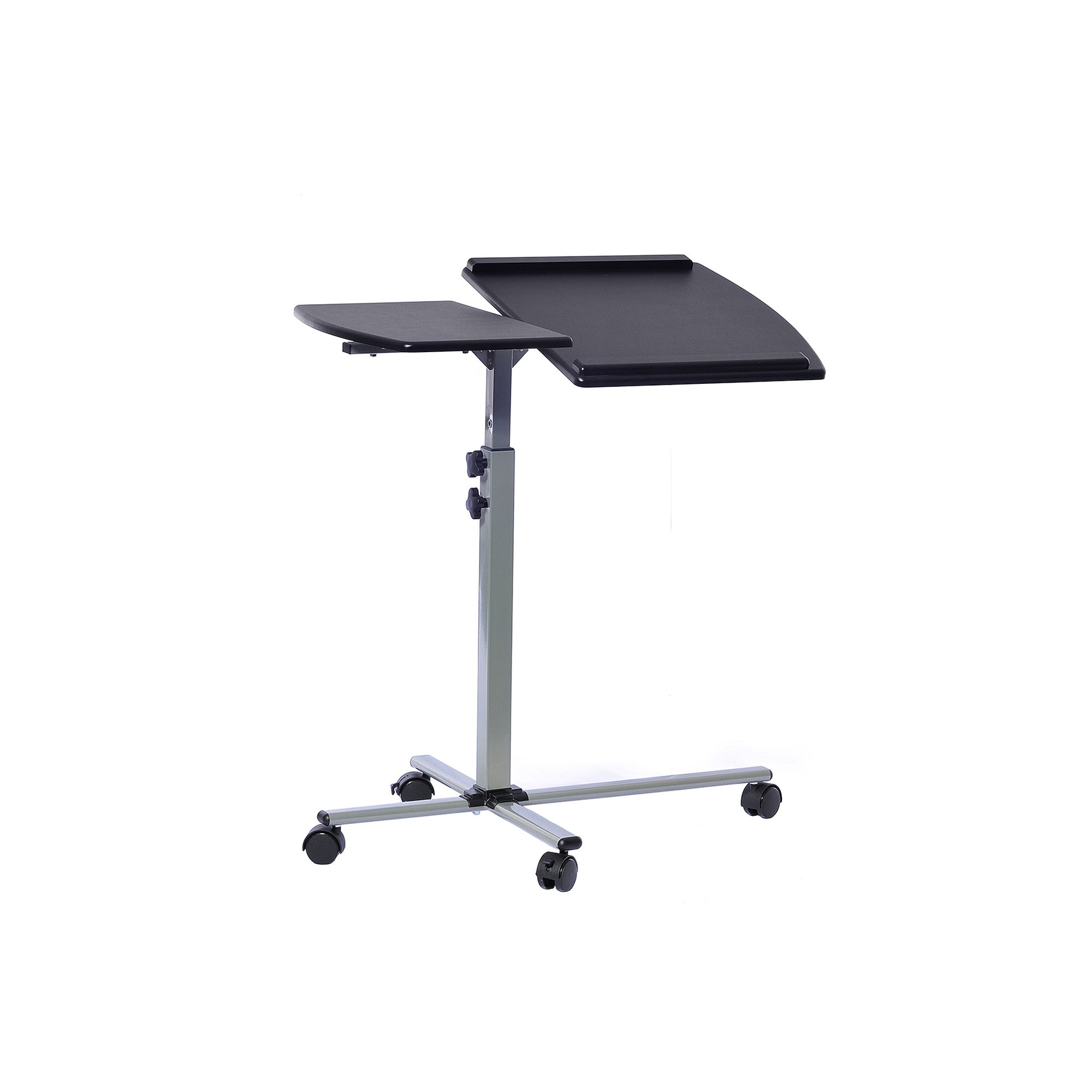 Techni Mobili Rolling Adjustable Laptop Cart, Gray