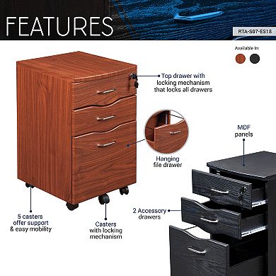 Techni Mobili Rolling Storage and File Cabinet